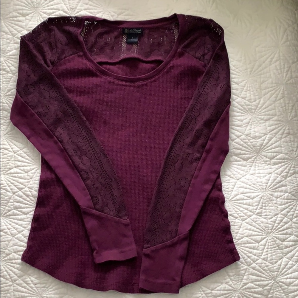 Lucky Brand waffle knit LS